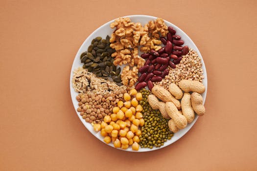 colorful assortment of nuts and seeds