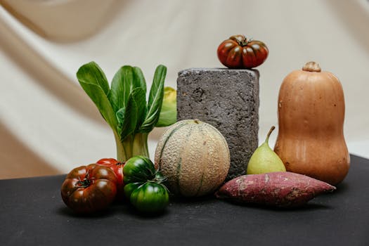 variety of fruits and vegetables in a bowl